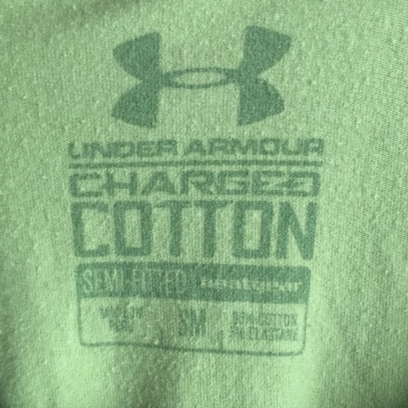 UA Lime Charged Cotton Semi Fitted Tee - Picture 4 of 5